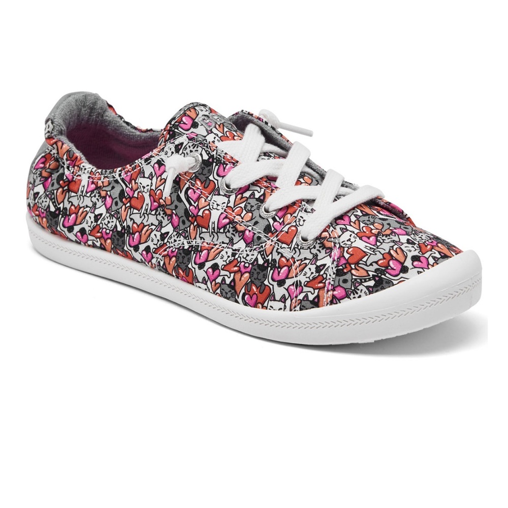 Skechers Women’s Bobs Beach Bingo Feline Casual Sneakers, Size 10, Gray, Multi